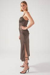 Wendy Satin Midi Dress